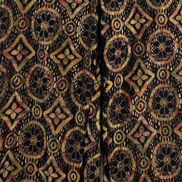 Vintage Bisou Bisou Boho Lace Brocade Pants Sz M - Picture 9 of 9